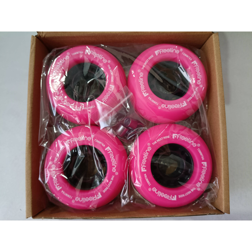Ruedas rosas para freeskates, ruedas de repuesto para patines de dos plataformas.
