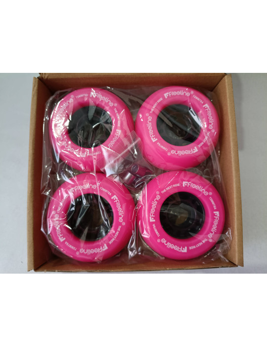 Ruedas rosas para freeskates, ruedas de repuesto para patines de dos plataformas.