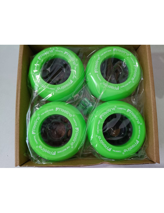 Ruedas verdes para Freeline Skates, recambios para patines Freeline.