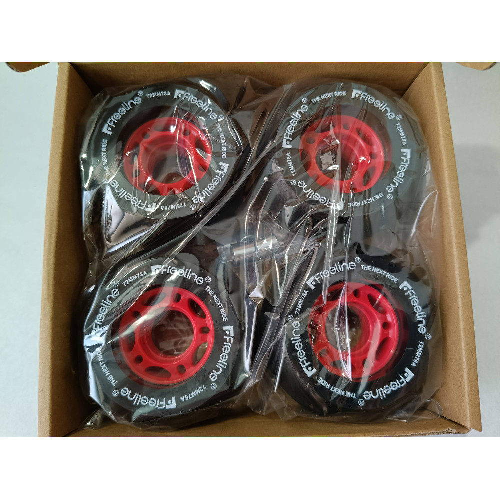 Ruedas negras para drift skate, recambios para patines Freeline.