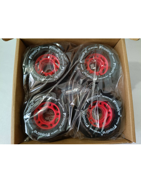 Ruedas negras para drift skate, recambios para patines Freeline.