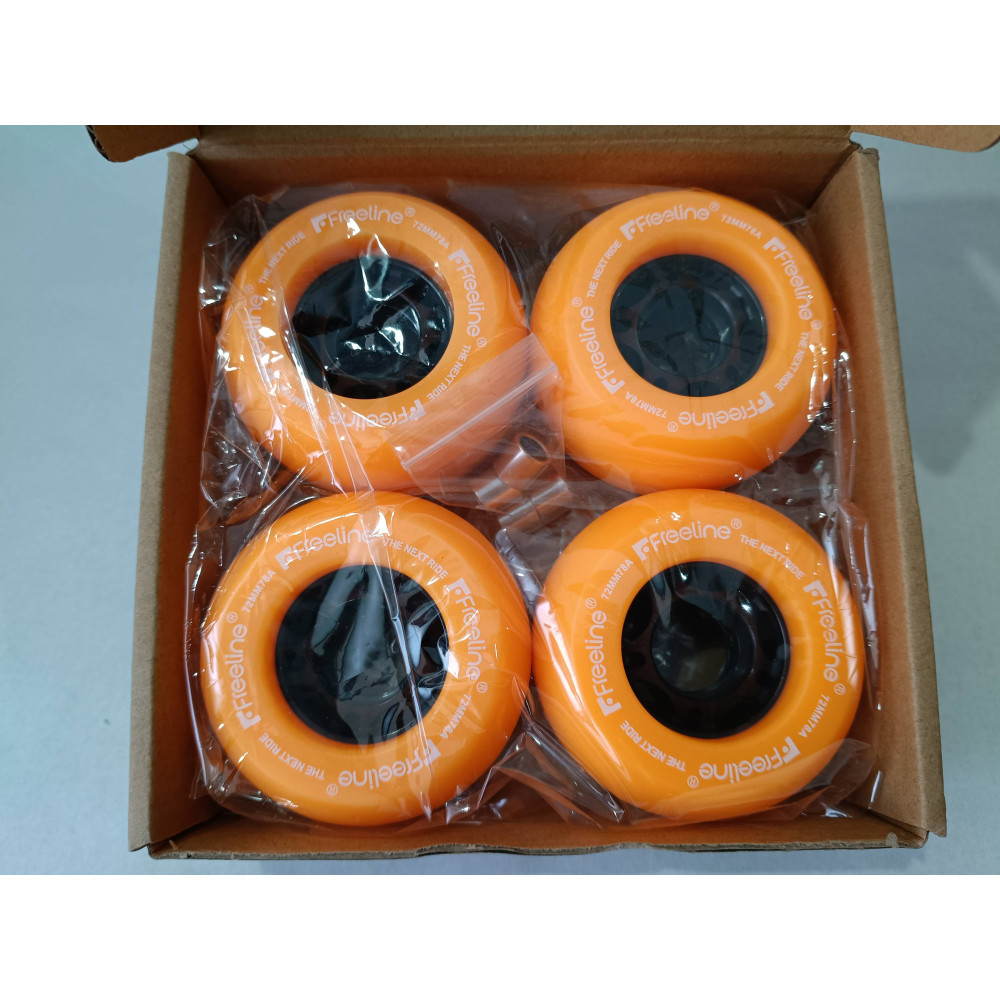 Ruedas naranjas para Freeline Skates, ruedas de repuesto para patines de dos ruedas.