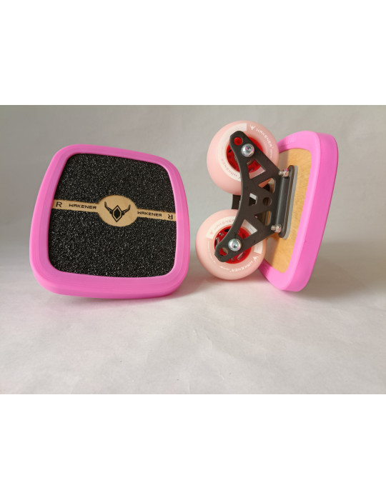 Wakener rosa con ruedas configurables para practicar Freeline y hacer trucos.