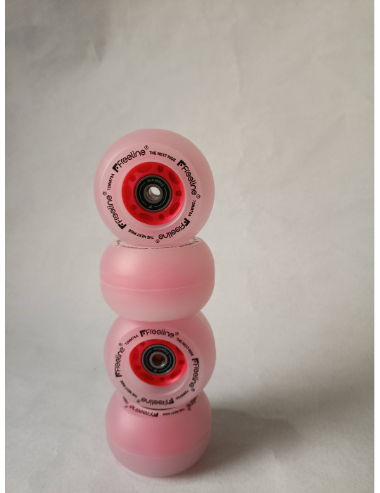Set de cuatro ruedas luminosas de driftskate de la marca freeline skates de color rojo empezar.
