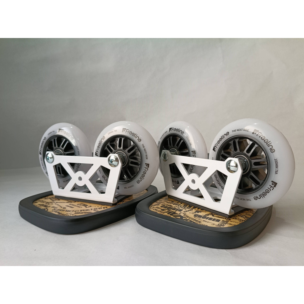 freeline skate Cruiser, patines de dos ruedas para freeskating. blanco.