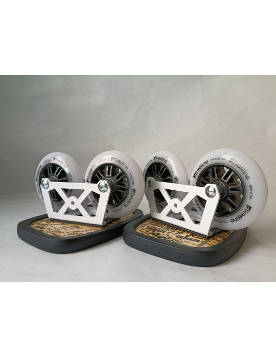 freeline skate Cruiser, patines de dos ruedas para freeskating. blanco.